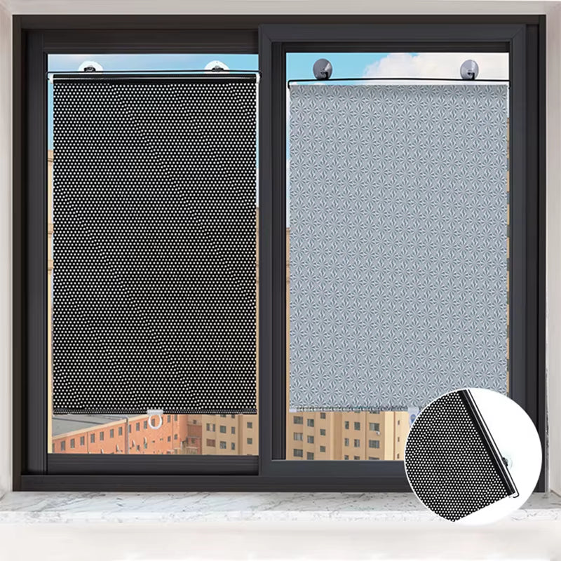 Retractable Sunshade Roller Curtain Car Sunshade Bedroom Kitchen Sun Protection Curtain Thermal Insulation Shutter Shade Curtain